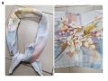 Красив дамски шал в различни принтове 70/70см, 100 процент памук, снимка 8