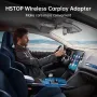 HSTOP Carplay Wireless адаптер, 2024г, USB-A към USB-C Plug and Play, iPhone ios10+ и Android 11+, снимка 5