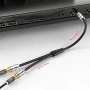 Y-разклонител, 1 RCA мъжки към 2 RCA женски / цифров стерео аудио кабел, снимка 1