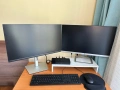 Докинг станция Dell WD19S; Монитори Dell P2422H и HP 24es, снимка 1