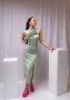 Елегантна зелена дамска рокля , снимка 3