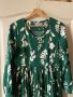 Разкошна нова зелена елегантна плисирана  плисе рокля цветя флорален десен , снимка 4