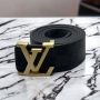 Колан син квадрат със златна катарама Louis Vuitton реплика с кутия ! , снимка 1 - Колани - 45622787