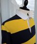Polo Ralph Lauren Vintage 90’s Pique Rugby Shirt Men’s Yellow/Blue Striped XL, снимка 6