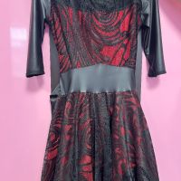 Черно с червено рокля, снимка 3 - Рокли - 45150420