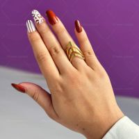 Красив дамски пръстен от неръждаема стомана с изящни извивки, снимка 1 - Пръстени - 45454733