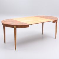 Винтидж Gustavian стил маса и 4 стола, снимка 3 - Антикварни и старинни предмети - 45462356