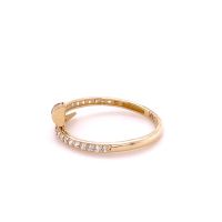Златен дамски пръстен Cartier 1,56гр. размер:56 14кр. проба:585 модел:23684-3, снимка 2 - Пръстени - 45735522