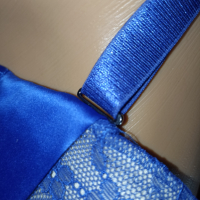 Sapph 85 D-Чудесен сутиен сатен и дантела в кралско синьо, снимка 4 - Бельо - 45056239