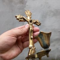 Стар кръст свещник , снимка 5 - Антикварни и старинни предмети - 45301025