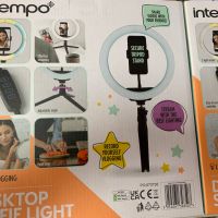Настолна лампа за селфи с държач за телефон , Sync Desktop Selfie Light Ring Stand with Phone Holder, снимка 4 - Светкавици, студийно осветление - 45750501