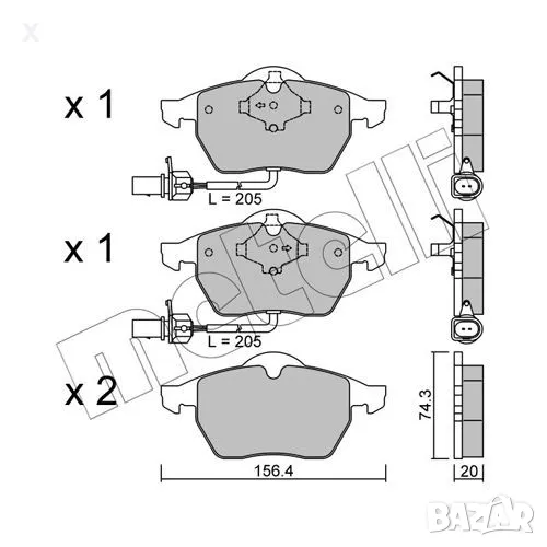 FERODO FSL1323 НАКЛАДКИ ПРЕДНИ AUDI SEAT SKODA VW 1995-2013 OE 8E0698151K OE 4B0698151J             , снимка 1