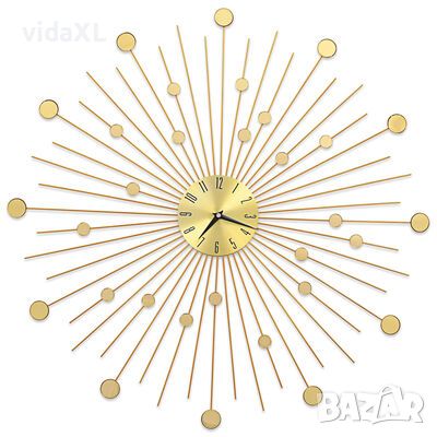 vidaXL Стенен часовник, метал, 70 см, златист(SKU:283862, снимка 1