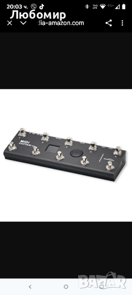 MIDI Captain Foot Controller Мулти-ефекти Клавиатури Синтезатор USB-MIDI музикален софтуер Bias с  , снимка 1