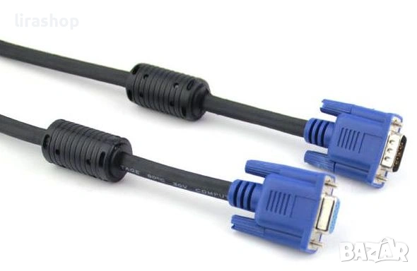 VCom Удължителен кабел VGA extension cable HD15 M/F - CG342AD-1.5m, снимка 1