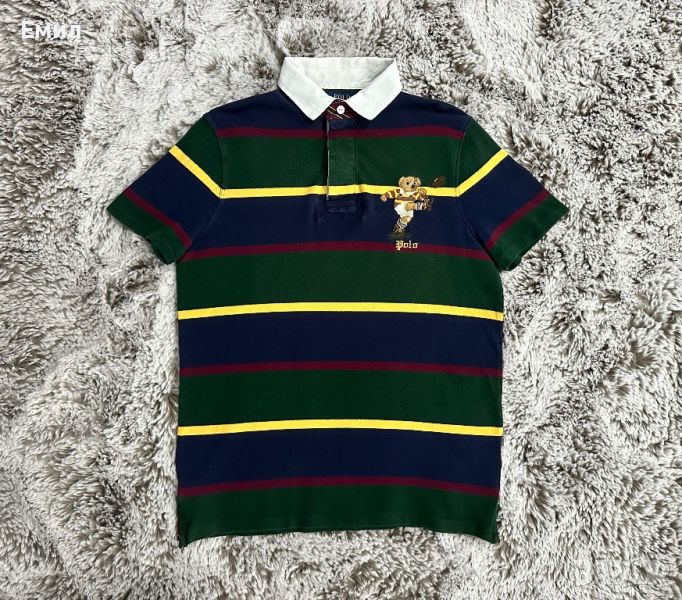 Мъжка тенискa Polo Ralph Lauren Classic Fit Bear Mesh Rugby, Размер М, снимка 1