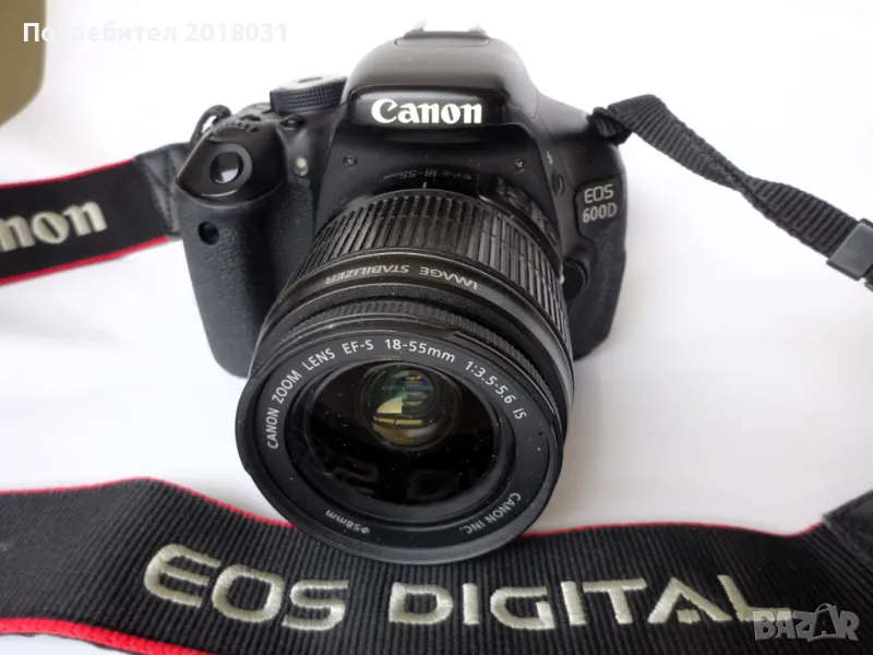 Canon EOS 600D + 18-55 IS +карта + чанта, снимка 1