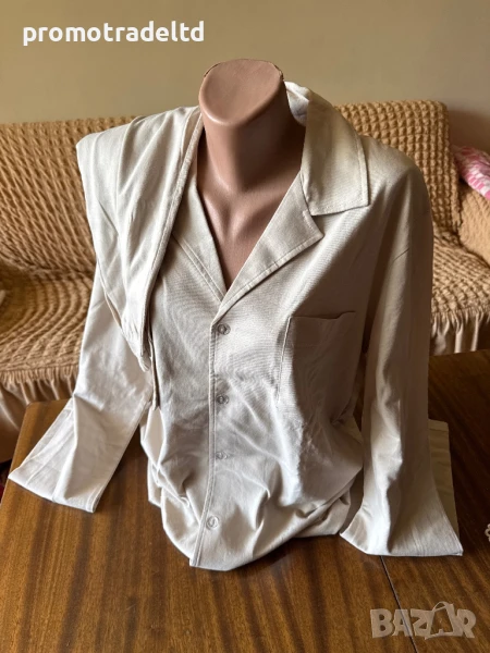 Българска мъжка пижама с копчета трико 54 номер, снимка 1