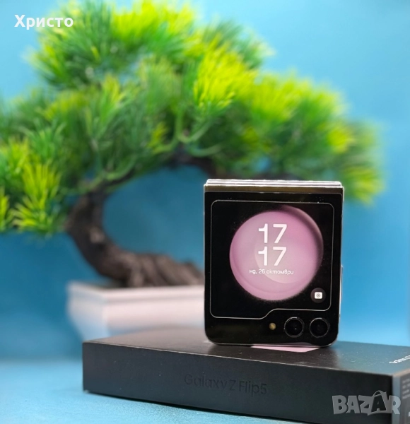 ГАРАНЦИОНЕН!!! Samsung Galaxy Z Flip5, 8GB RAM, 512GB, 5G, Lavender  , снимка 1