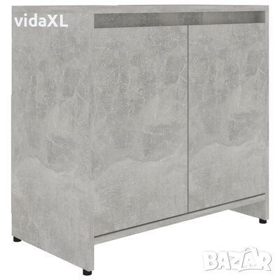 vidaXL Шкаф за баня, бетонно сив, 60x33x61 см, ПДЧ(SKU:802646, снимка 1