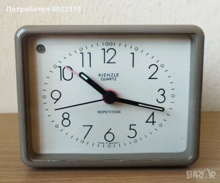Немски ретро часовник-будилник KIENZLE REPETITION, снимка 1