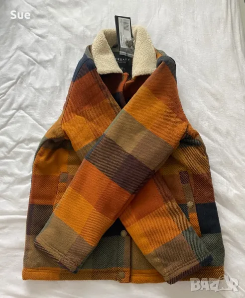 Iriedaily Ново дамско карирано палто XS - S, снимка 1