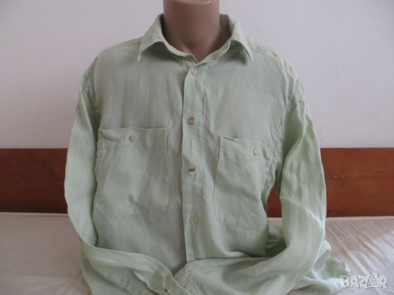 Мъжка риза с дълъг ръкав от лен Bertolucci, снимка 1