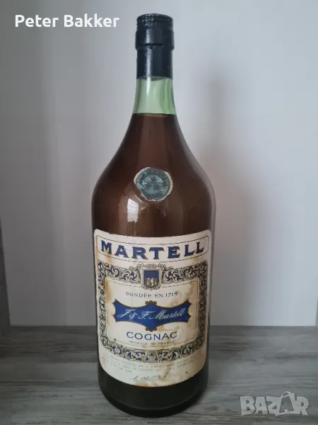 Martell French Cognac, много рядка промоционална бутилка от 3 литра от 60-те години.  , снимка 1