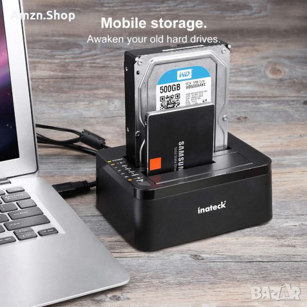 Докинг станция за твърд диск Inateck, USB 3.0 към SATA Dual Bay външна докинг станция за твърд диск , снимка 1