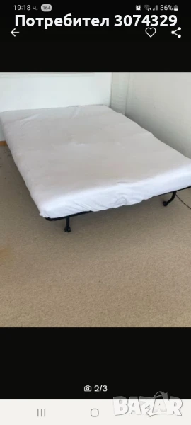 продавам сгъваемо легло 1,40 на 2 м, снимка 1