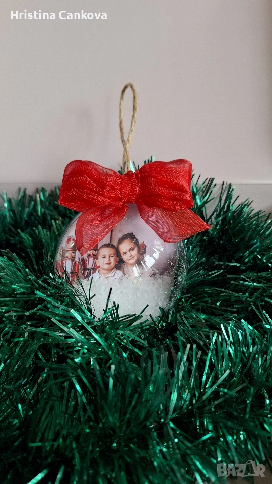 Топка за елха с ваша снимка, снимка 1