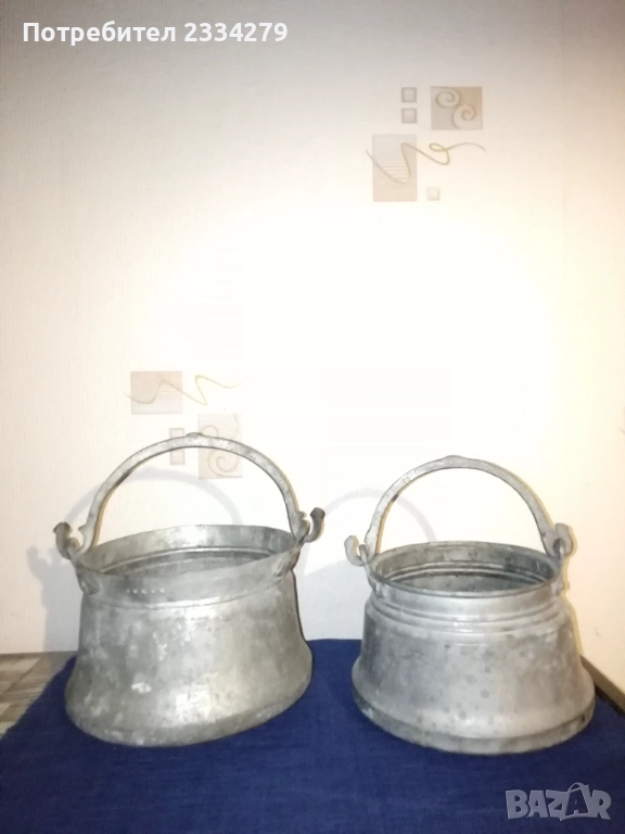 Бакърчета менци, стари ръчно изработени изковани и калайдисани. , снимка 1