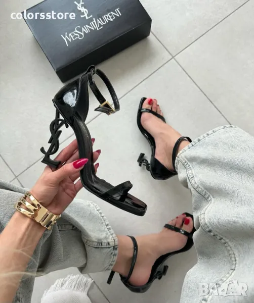 Черни сандали YSL  кодVL13, снимка 1