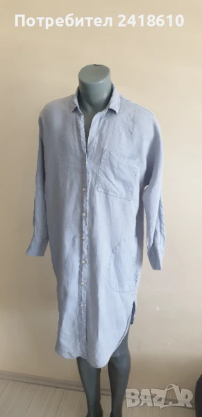 Replay Essentials Лен / Womens Shirtdress Oversize Size S /XS  ОРИГИНАЛ! Дамска Ленена Рокля!, снимка 1