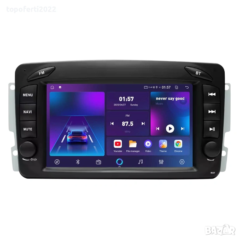 7-инчова мултимедия за Mercedes CCLK W168 W209 (2000–2008) – Android Carplay, снимка 1
