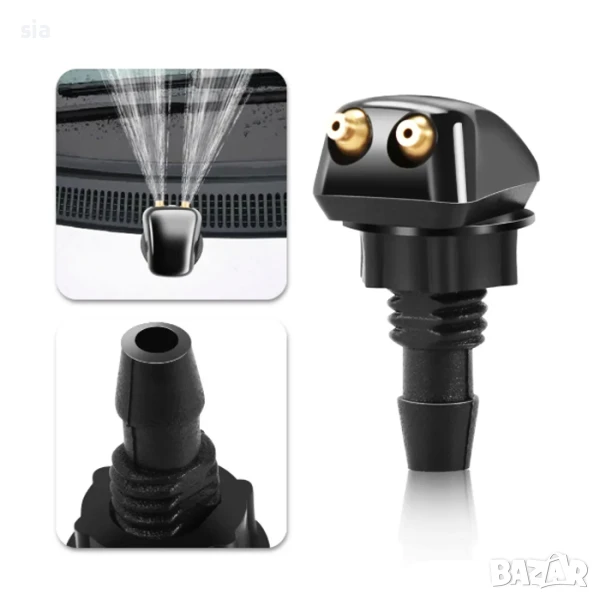 Пръскалки за чистачки, дюза, 2бр., снимка 1