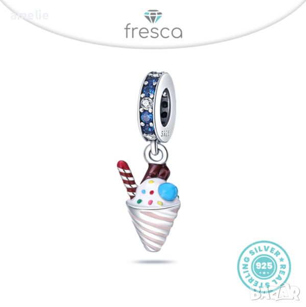 Final SALE! Разпродажба! Талисман Fresca по модел Пандора 925 Pandora Delicious Ice Cream Charm. , снимка 1