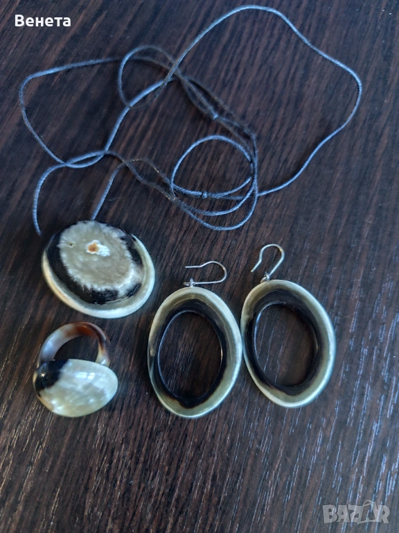 Стилни комплекти😘 изработени от кост от рог🥰, снимка 1