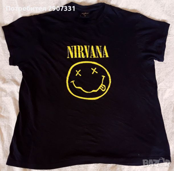 Тениска групи Nirvana. черна, снимка 1