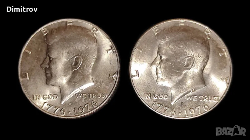 Лот юбилейни 1/2 долари (САЩ, 1976), снимка 1
