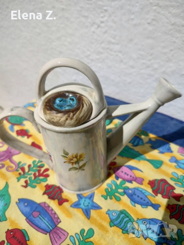 Малък колекционерски чайник - стара лейка на Swineside Ceramics, снимка 2 - Колекции - 52344774