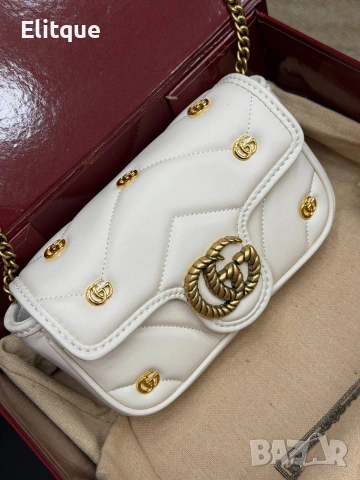 чанти Gucci от естествена кожа , снимка 3 - Чанти - 53449463