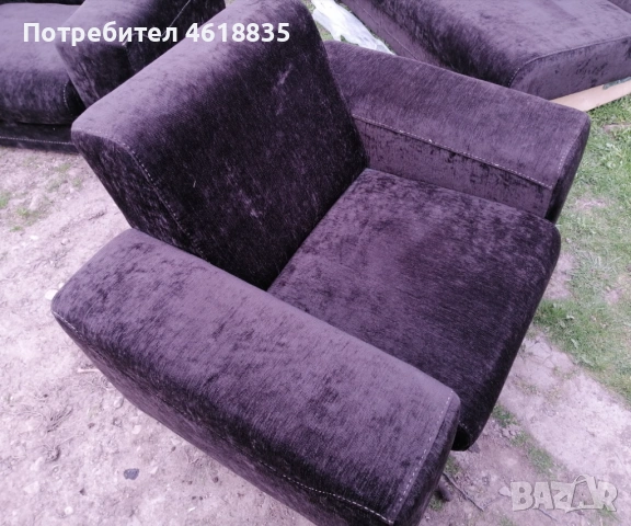 Диван с два фотьойла, снимка 2 - Дивани и мека мебел - 53932079