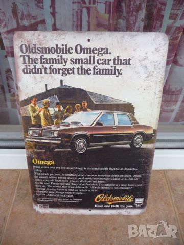 Метална табела кола Oldsmobile GM Omega семеен автомобил американска, снимка 1 - Рекламни табели - 46197909