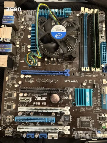 Asus P8B WS LGA115 Mainboard Sockel 1155 Intel C206 4X DDR3 И процесор Intel Xeon E3 1260L 8M кеш па, снимка 4 - Дънни платки - 49508407