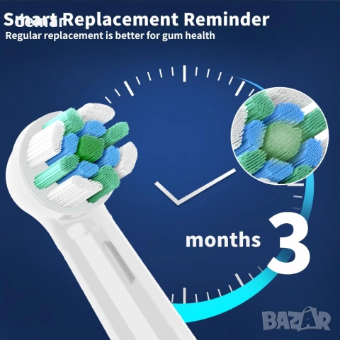 Глави за електрическа четка за зъби Oral-B iO серия 2/3/4/5/6/7/8/9/10, 6 броя, бели, снимка 5 - Други - 53718555