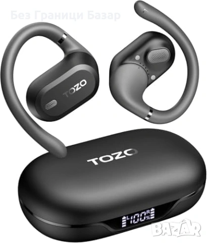 Нови Open Ear Слушалки TOZO 38 Часа Батерия ENC 60ms Дисплей кейс за музика спорт