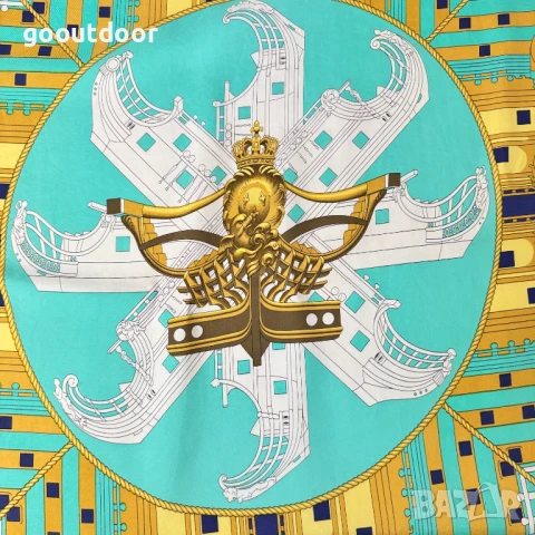 Vintage Hermès Proues Silk Scarf 87x87, снимка 3 - Шалове - 51171551