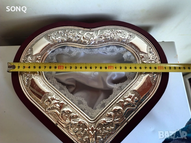 Страхотна Голяма Кутия Със Посребряване Сърце, снимка 6 - Антикварни и старинни предмети - 52787212