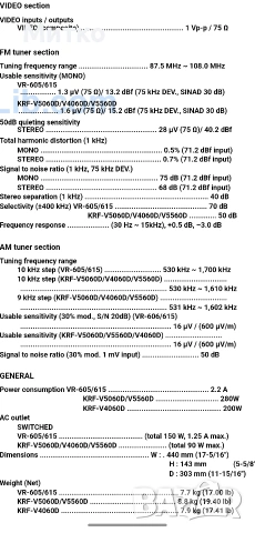 Ресийвър Kenwood KRF-V5060D, Receiver Kenwood KRF-V5060D, снимка 14 - Ресийвъри, усилватели, смесителни пултове - 53324333